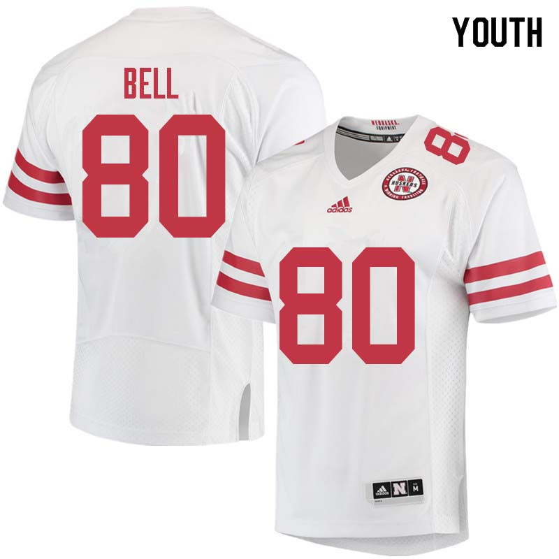 Youth #80 Kenny Bell Nebraska Cornhuskers College Football Jerseys Sale-White - Click Image to Close